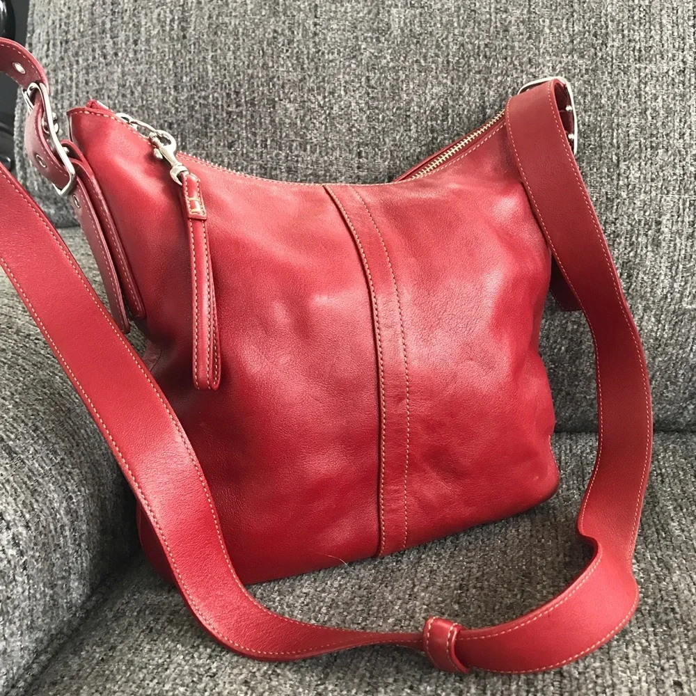 Coach | Bags | Coach 9326 Red Leather Legacy Convertible Duffle